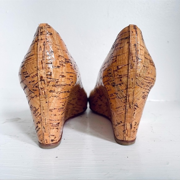 Christian Louboutin Skinny Cork Peep Toe Wedge Heels In Size 36 1/2 - Picture 5 of 12